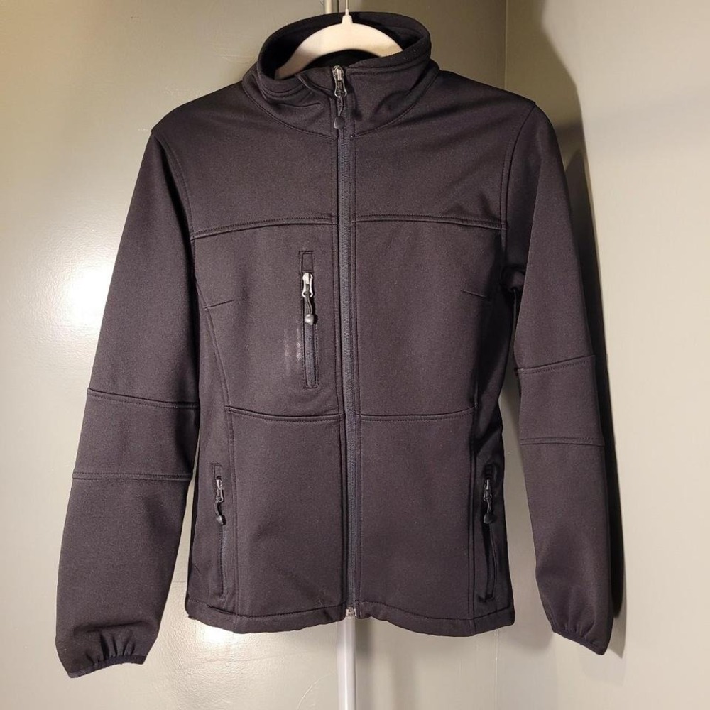 River's End Soft Shell Full Zip Jacket Fleece Lined, Women's Size S, Black